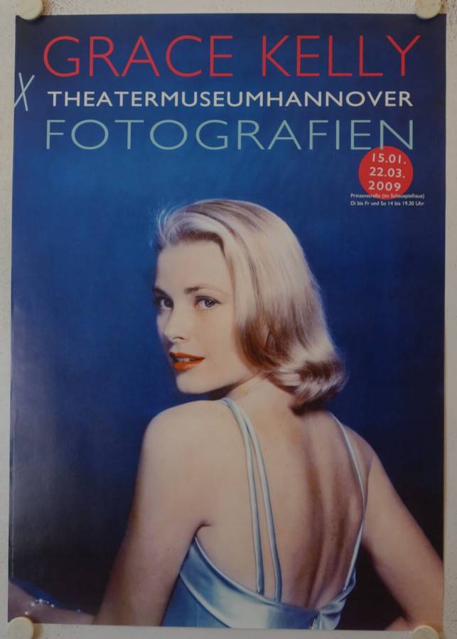 Grace Kelly Fotografien originales deutsches Ausstellungsplakat